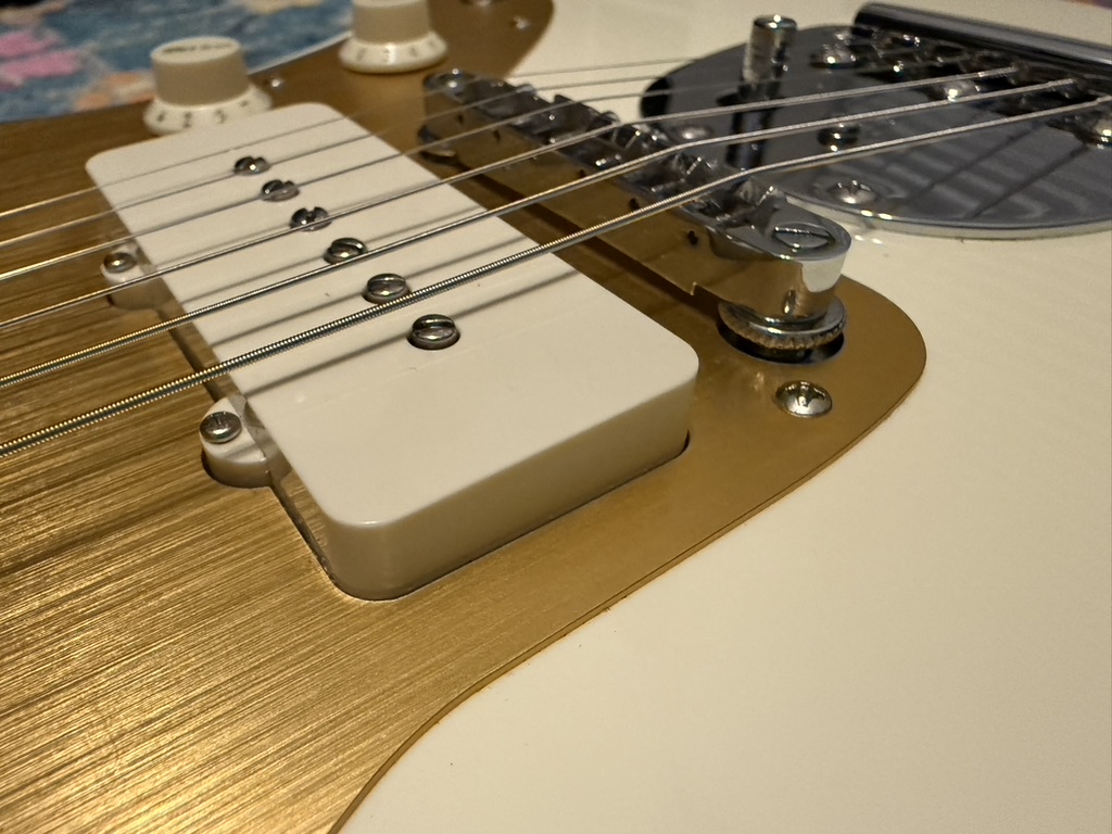 Guitar pickup close-up