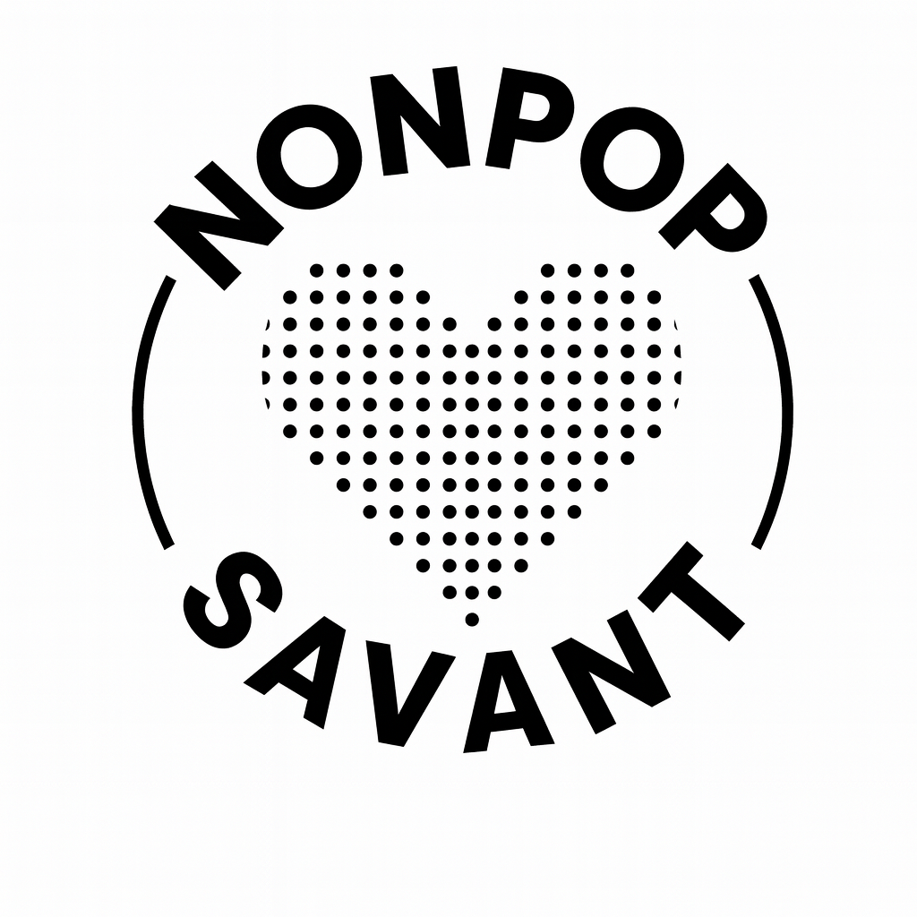 Nonpop Savant Logo - Black on White